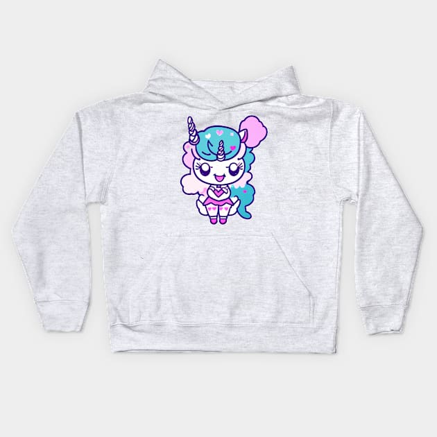 A CUTE KAWAI Unicorn Kids Hoodie by mmamma030